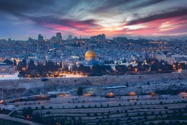 A cidade de Jerusalém em Israel.